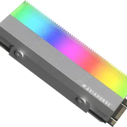 AsiaHorse M.2 SSD Heatsink ARGB NVMe Radiator Aluminium Alloy Heatsink for M.2 2280 SSD with Three Thermal Cooling Pads for Samsung EVO & EVO Plus, Western Digital, Crucial and More Others M.2 Cooler-image-6