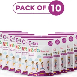Kids N95 Face Mask With 5 Layer Protection Non-Woven Mask | Ear Loop Design For Boys & Girls Up to 14 Years Reusable-image-1