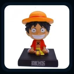 Figure-Luffy One Piece Bobble Head for Car Dashboard and Office Desk ()-image-7