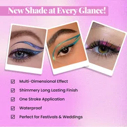 Coloressence Multi-Dimensional Holographic Shimmery Effect Eyeliner - 0.35 g -Cosmic Spark image 2