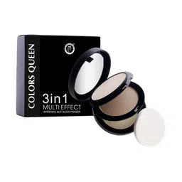 Colors Queen 3-In-1 Multi Effect Whitening Sun Block Compact Powder - Natural Beige 02-15