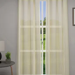 GM Cream-Coloured & Transparent Set of 2 Sheer Door Curtains-picture-15