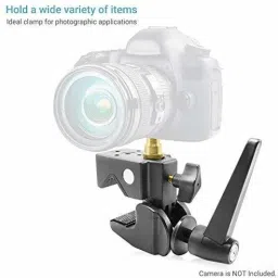 VTS Multipurpose Super Clamp, Pole Holder with Stud for Mounting Strobe Camera Monopod Kit image 3