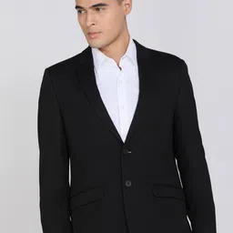 peter england Men Solid Tuxedo Style Formal Blazer-picture-17