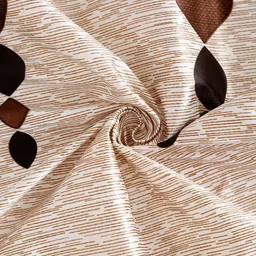 Home Sizzler Brown & Off-White Set Of 2 Abstract Printed Regular Window Curtains image 4