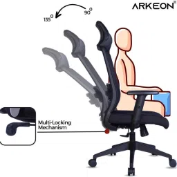 arkeon Taurus with Adjustable 2D handle Mesh Office Executive Chair image 5