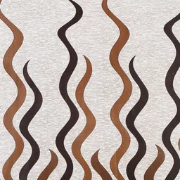 Home Sizzler Brown & Off-White Set Of 2 Abstract Printed Regular Window Curtains image 3