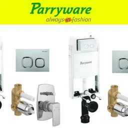 Half Frame Concealed Cistern, with divater body upper Euclid set of 2 pic 154 Dual Flush Tank-23