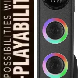 Qcluellu 535 =FG TOWER SPEAKER DJ Sound Stereo bass Built-in FM 80 W Bluetooth Tower Speaker-17
