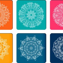 Square Reversible Wood Coaster Set-15