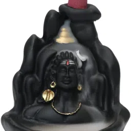 Lord Adiyogi Shiva Statue Showpiece with 30Piece Smoke Home Office Gift Decorative Showpiece - 8 cm-6