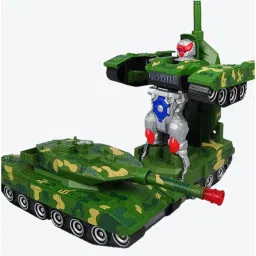 New Military Tank Fighter Automatic Tank to Robot with 3D Lights-image-34