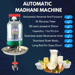 kiing Madhani Machine with 30 minutes timer 2 Way Roating Curd Percolator Butter Maker Churn image 2