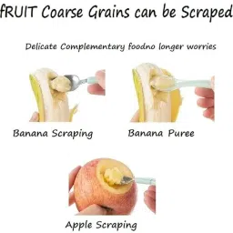 vadhavan 2 In 1 Baby Fruit Spoon And Scraper Multifunction Serrated Grapefruit Fruit- Plastic image 3