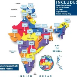 nirmuk Explore India Foam learning game for kids, Puzzle Map of India (24 Pieces) image 5