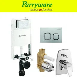 Half Frame Concealed Cistern, with divater body upper edge set of 1 pic 142 Dual Flush Tank-picture-7