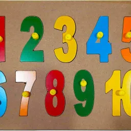 Wooden Knob Puzzle Board | Colorful Educational Toy for Kids ( Numbers )-8