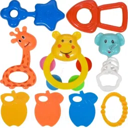 Colorful Attractive Non Toxic Shake & Grab Rattle Soothing Teether for New Born Rattle-23