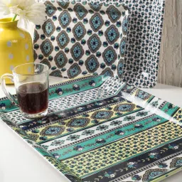 GOODHOMES Melamine Serving Tray Set ( Set of 3 Trays) Tray Serving Set-2