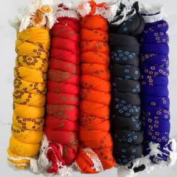 Cotton Blend Printed Multicolor Women Dupatta-image-34
