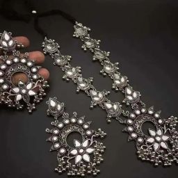 Alloy Black, Silver Jewel Set-image-57