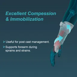 tynor Wrist & Forearm Splint, Grey, Right, Child, 1 Unit Wrist Support image 2