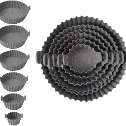 Air Fryer Silicone Pot 6 pcs with Ear Handles, Silicone Pot Liner NGB20 Air Fryer-image-68