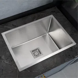 zesta (24"X18"X10") Luxury Imported Garnet Series Hand Made, Chrome Finish Stainless Steel Kitchen Sink Vessel Sink-picture-49