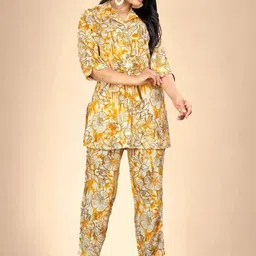 Abhilasha Printed Pure Cotton Tunic & Trouser Co-Ords-24