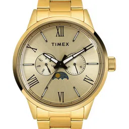 Timex Men Brass Dial & Stainless Steel Straps Analogue Multi Function Watch TWEG19945-21