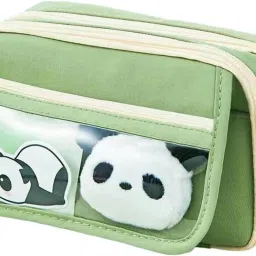 panda Pencil pouch Multipurpose Zipper School StationeryBox School Pouch Geometry Box-image-6