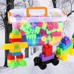 Top Kids' Smart Train Activity Building Blocks toys- 100+ Pieces with Wheels-picture-8