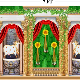 GANESH JI DESIGN Backdrop Cloth for Pooja Decoration-picture-4