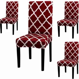 Polycotton Geometric 1 Seater Chair Cover-image-8