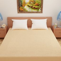DREAM CARE Beige Cotton Water Resistant Queen Bed Mattress Protector-image-95