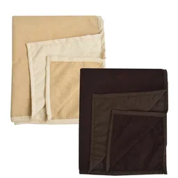 Adbeni Infants 2-Pcs Beige & Brown Mattress Protectors-image-64