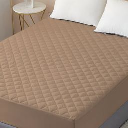 RF RELAXFEEL Beige Cotton Water Resistant Slip-On Mattress Protector-image-62