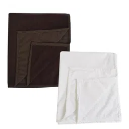 Adbeni Infants White & Coffee-Brown 2 Pieces 210 GSM Waterproof Mattress Protectors-image-24
