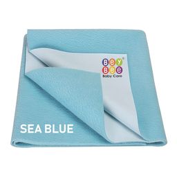 BeyBee Kids Sea Blue Solid  Bed Protecting Mat-9