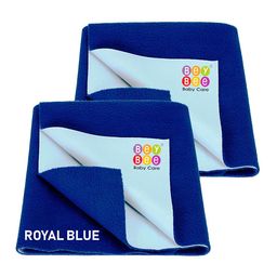 BeyBee Set of 2 Blue Quick Dry Baby Bed Protector Waterproof Mattress-17
