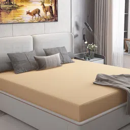 DREAM CARE Cotts Wonder Beige Waterproof Single Mattress Protector-image-45