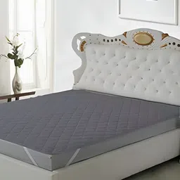 RF RELAXFEEL Grey Cotton Water Resistant Mattress Protector-image-69