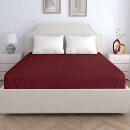 Home Ecstasy Maroon Water Resistant Mattress Protector-image-28