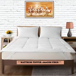RF RELAXFEEL White Quilted 800 GSM Water Resistant Cotton Mattress Protector-image-12