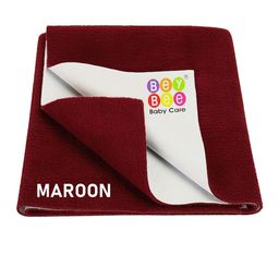BeyBee Maroon Quick Dry Baby Bed Protector Waterproof Mattress-image-65