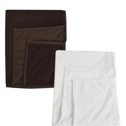 Adbeni Infants Coffee Brown & White 2 Pieces 210 GSM Waterproof Mattress Protectors-image-23