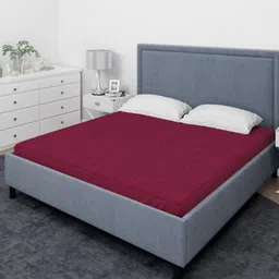 Aura Maroon Single Size Bed Waterproof Mattress Protector-image-29