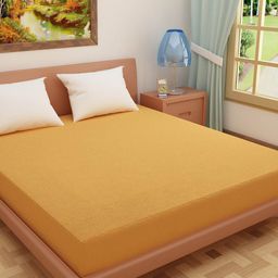 DREAM CARE Gold-Toned Solid Mattress Protector-image-23