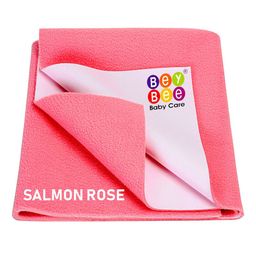 BeyBee Kids Set Of 2 Pink Solid Mattress Protectors-11