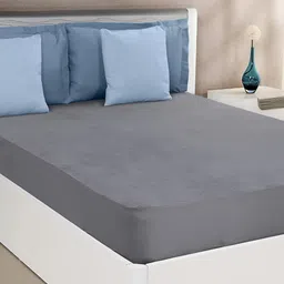 RF RELAXFEEL Grey Terry Water Resistant Fitted Queen Mattress Protector-image-101